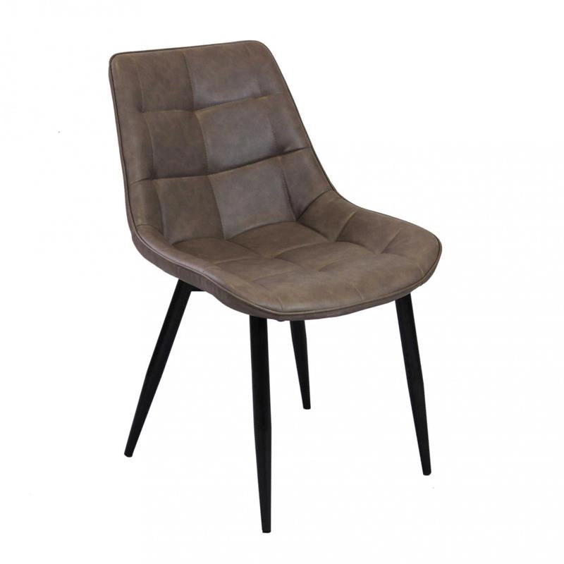POLTRONA WINONA IN ECOPELLE CON STRUTTURA IN METALLO 59X51X82H CM MARRONE OKX