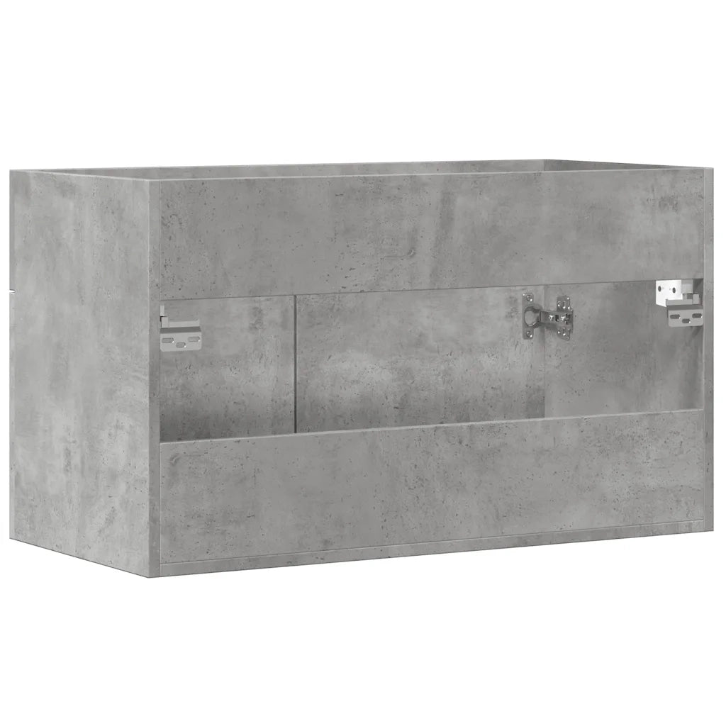 Mobile Lavabo Bagno-Armadietto da bagno Grigio Cemento 90x38,5x46 cm Multistrato