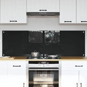 Schienale da cucina 2 pcs Nero 80 x 50 cm vetro temperato