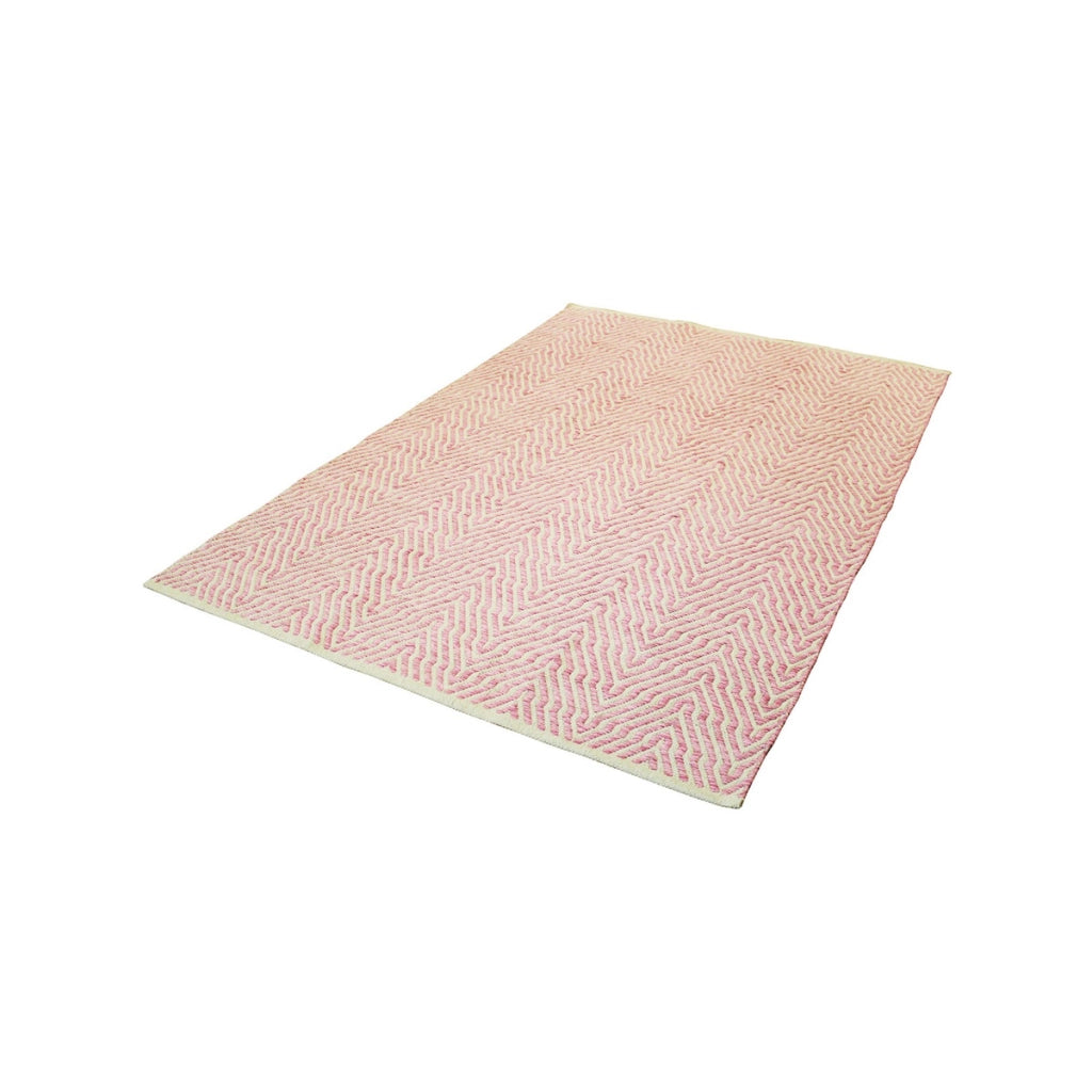 Tappeto in cotone Cocktail Pink tessuto a mano 120x170 cm