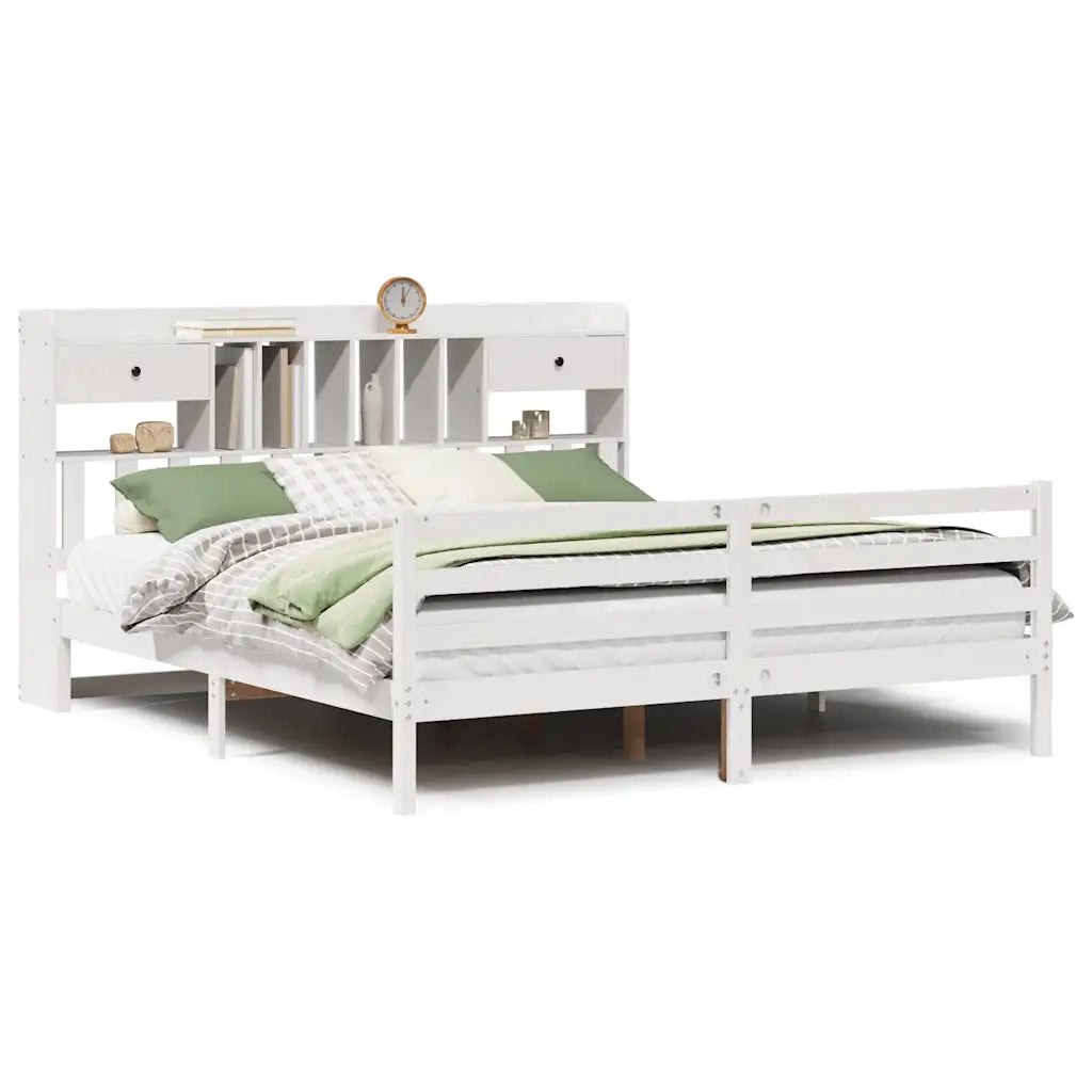 Giroletto con Libreria senza Materasso 180x200 cm in Legno Pino 3321945