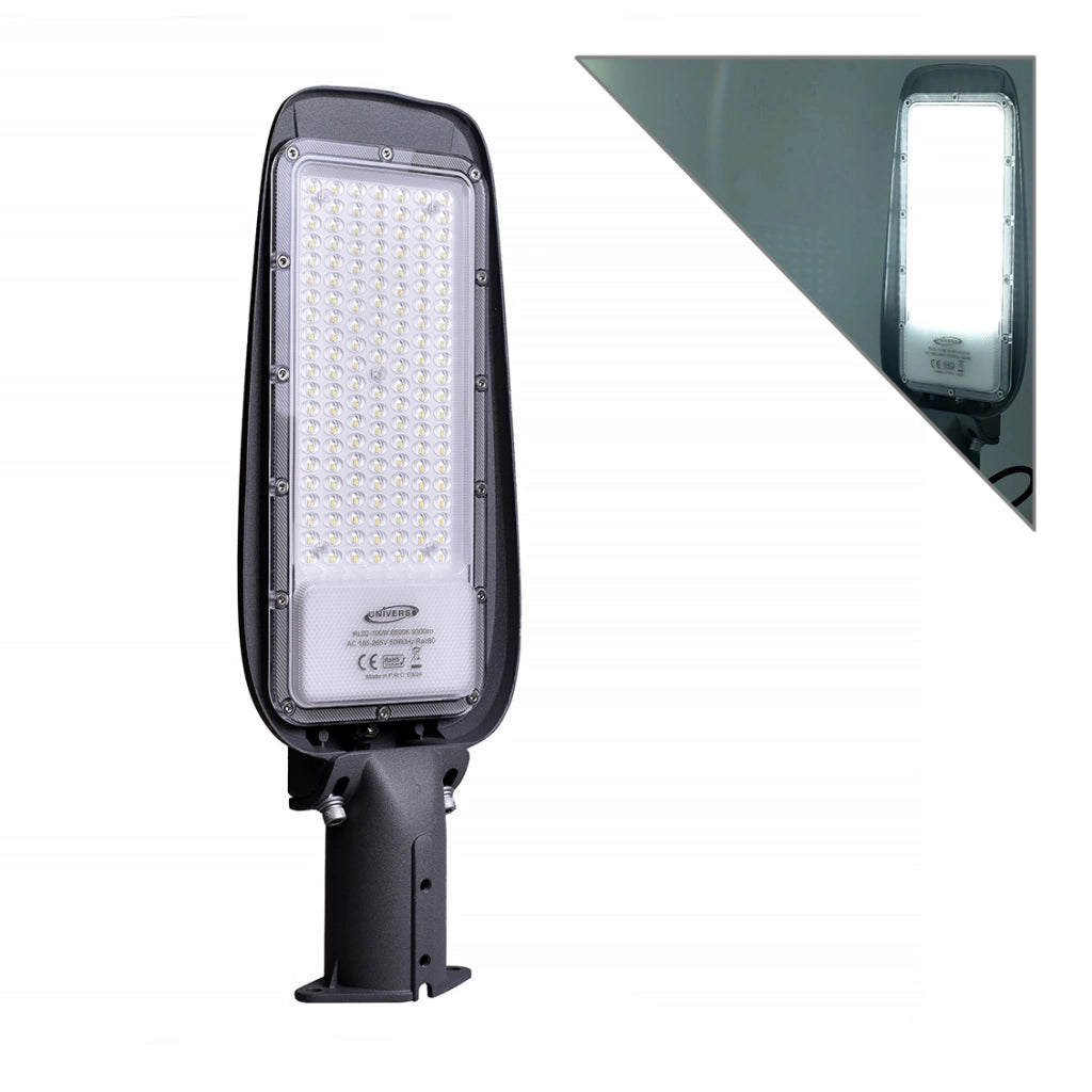 LAMPIONE STRADALE LED 100W LUCE FREDDA 6500K° IP65 - ILLUMINAZIONE AD ALTA EFFICIENZA PER ESTERNI