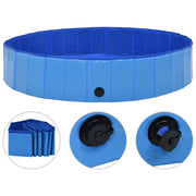 Piscina per Cani Pieghevole Blu 160x30 cm in PVC cod mxl 72879