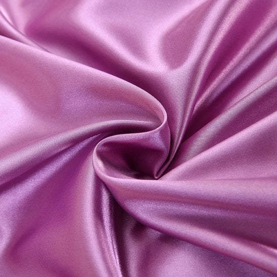 Cuscino in tessuto a due facce - piuma soffice e seta - chiusura a sacchetto - anti-parassiti e ipoallergenico - protegge capelli e pelle dai rughe - 51x76cm - Viola-Rosso