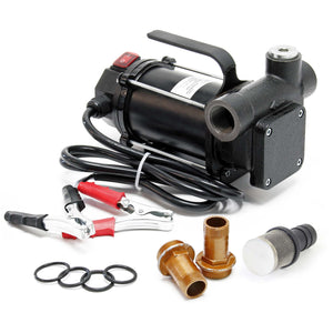 Pompa autoadescante per diesel gasolio 80 l/min 550W 12V altezza di aspirazione 3m