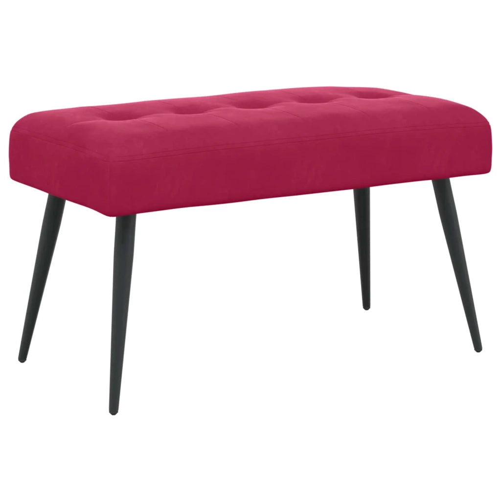 Panchina con bottoni imbottiti Rosso Vino 80 x 40 x 46 cm 42038520