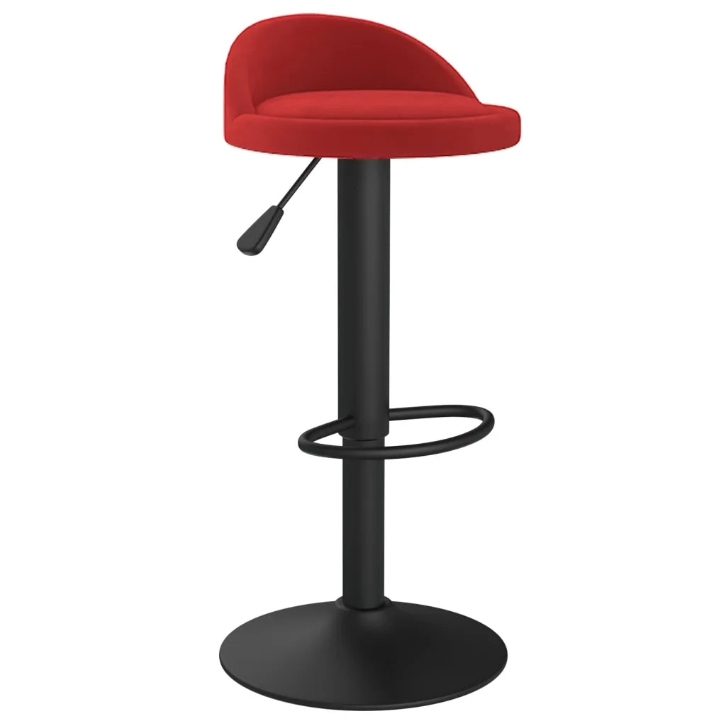 Sgabelli da Bar 2 pz Rosso Vino in Velluto 333607