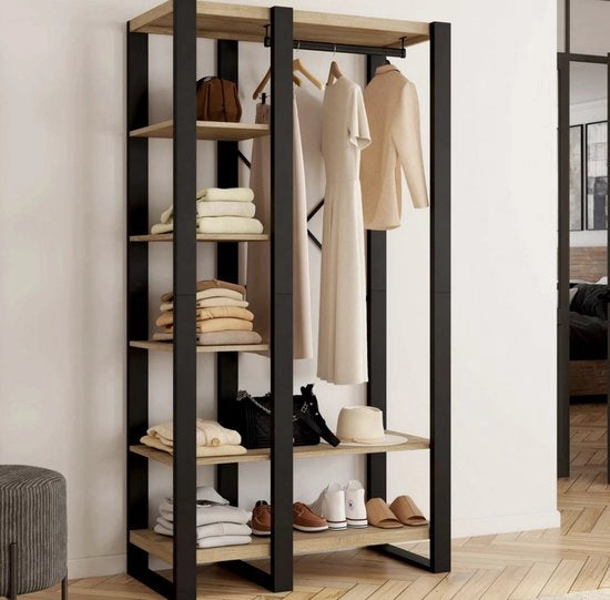 Armadio con pannelli in legno e nero 90 cm – alta qualità – materiale duraturo – design elegante – adatto per uso quotidiano – stile moderno – comfort e funzionalità garantiti 

Modello: 
90 cm 
 Materiale: 
  Duraturo 
  Hout 
 Dimensioni: 
  90 cm