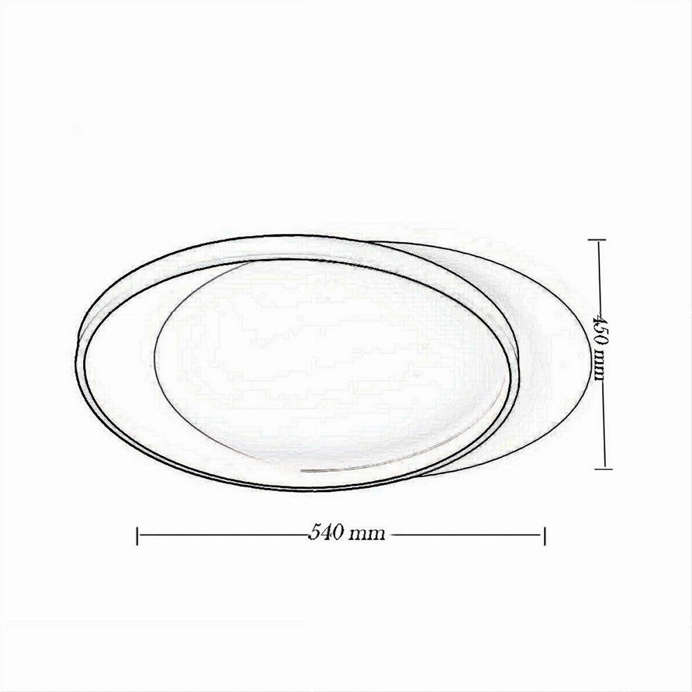 Trade Shop - Plafoniera Da Soffitto Tonda 36 W Lampada Dimmerabile 3 Colorazioni Luce C58-3c -