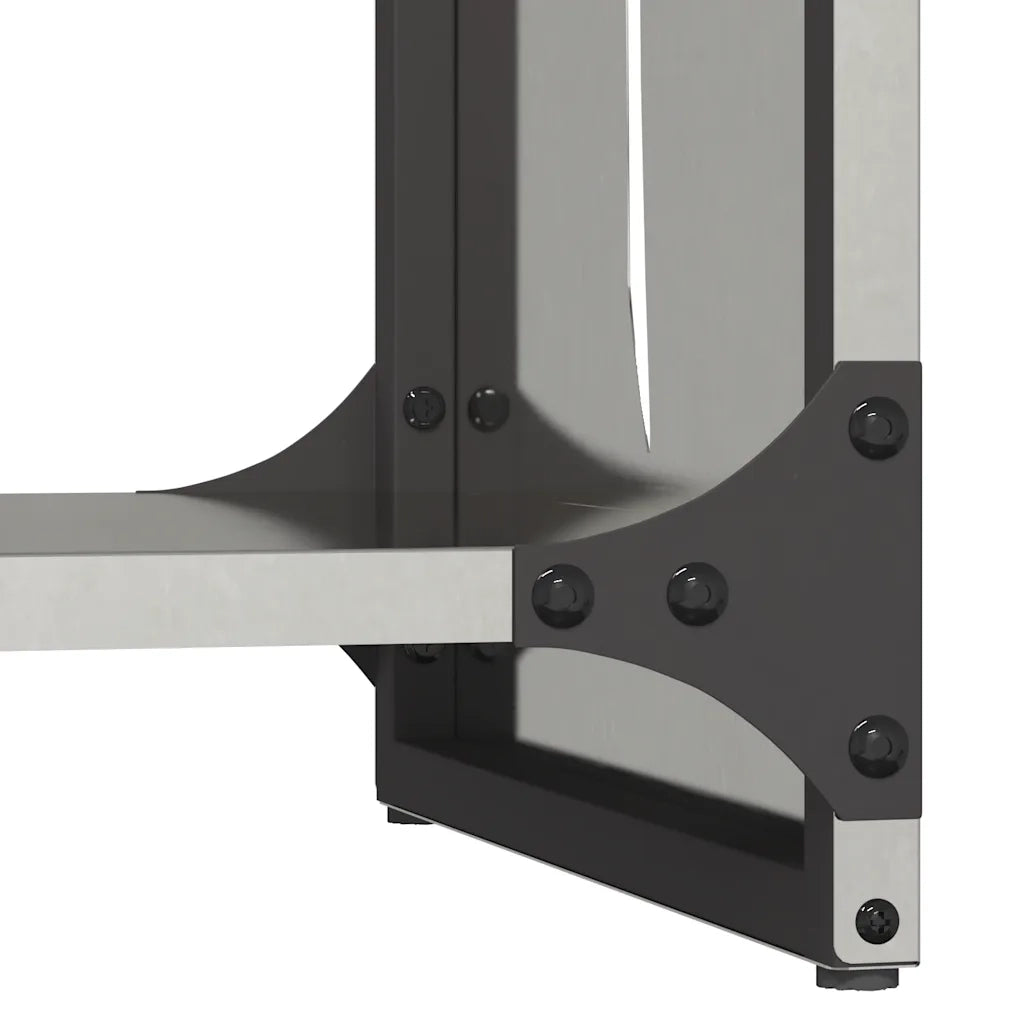 Rastrelliera per Legna da Ardere 40x30x80 cm in Acciaio Inox 864223
