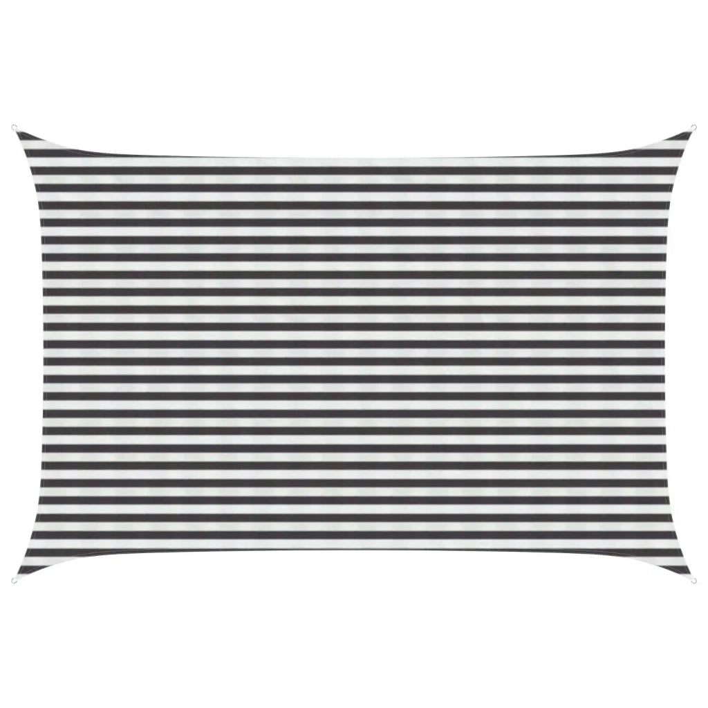Telo Ombra-Vela Ombreggiante-Parasole a Vela Antracite e Bianco 3 x 4,5 m HDPE
