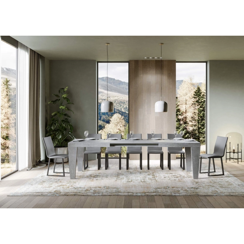 Tavolo allungabile 90x180/440 cm Spimbo - Cemento