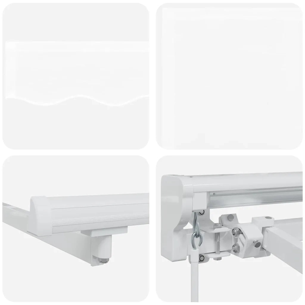 vidaXL Tenda Retrattile Bianco 350x200 cm Tessuto