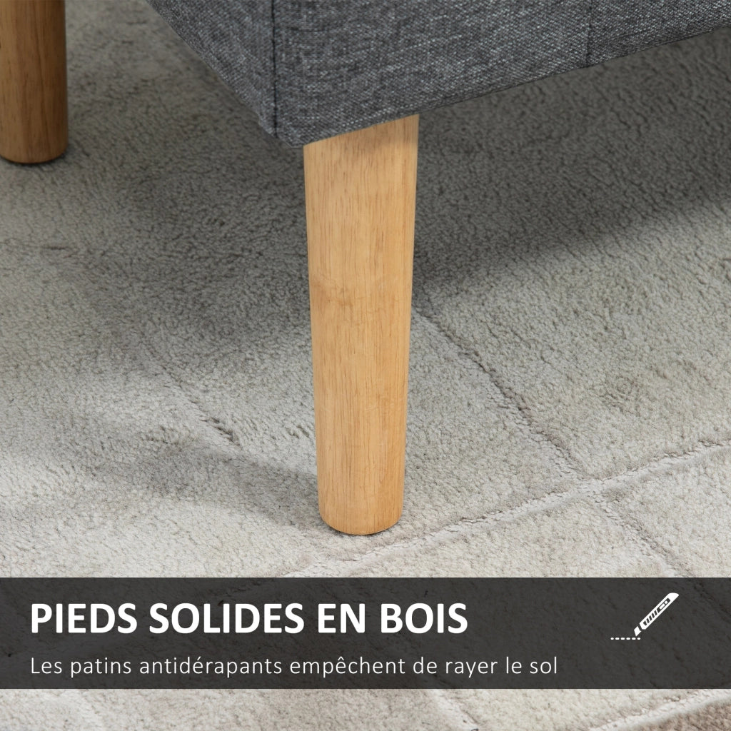 Divano letto con cassetti ¨C zephmum ¨C grigio scuro 116x44x58 cm
