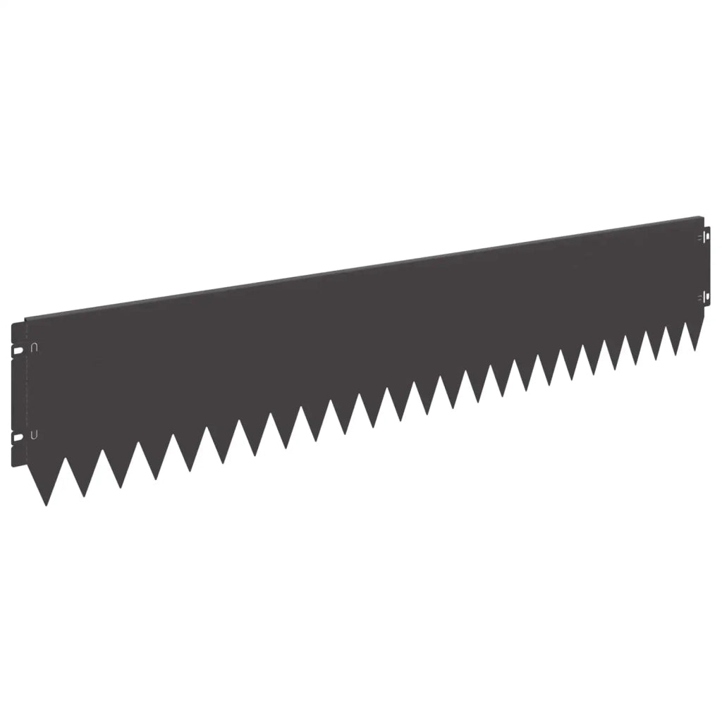 Bordura per Prato 10 pcs 103 x 20 cm Acciaio Nero 8008371