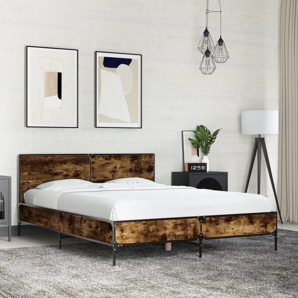 Giroletto Rovere Fumo 135x190 cm in Legno Multistrato Metallo 3280029