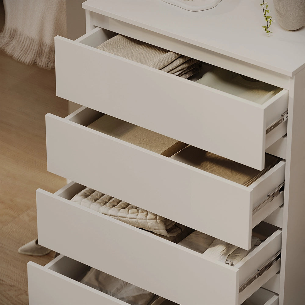Vicco Cassettiera Bianco 74 x 99.6 cm con 4 cassetti