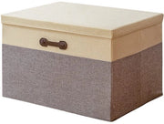 Cassetta di stoccaggio pieghevole in tessuto grigio chiaro con capacità di 30 litri (40x30x25 cm) per l'armadio.