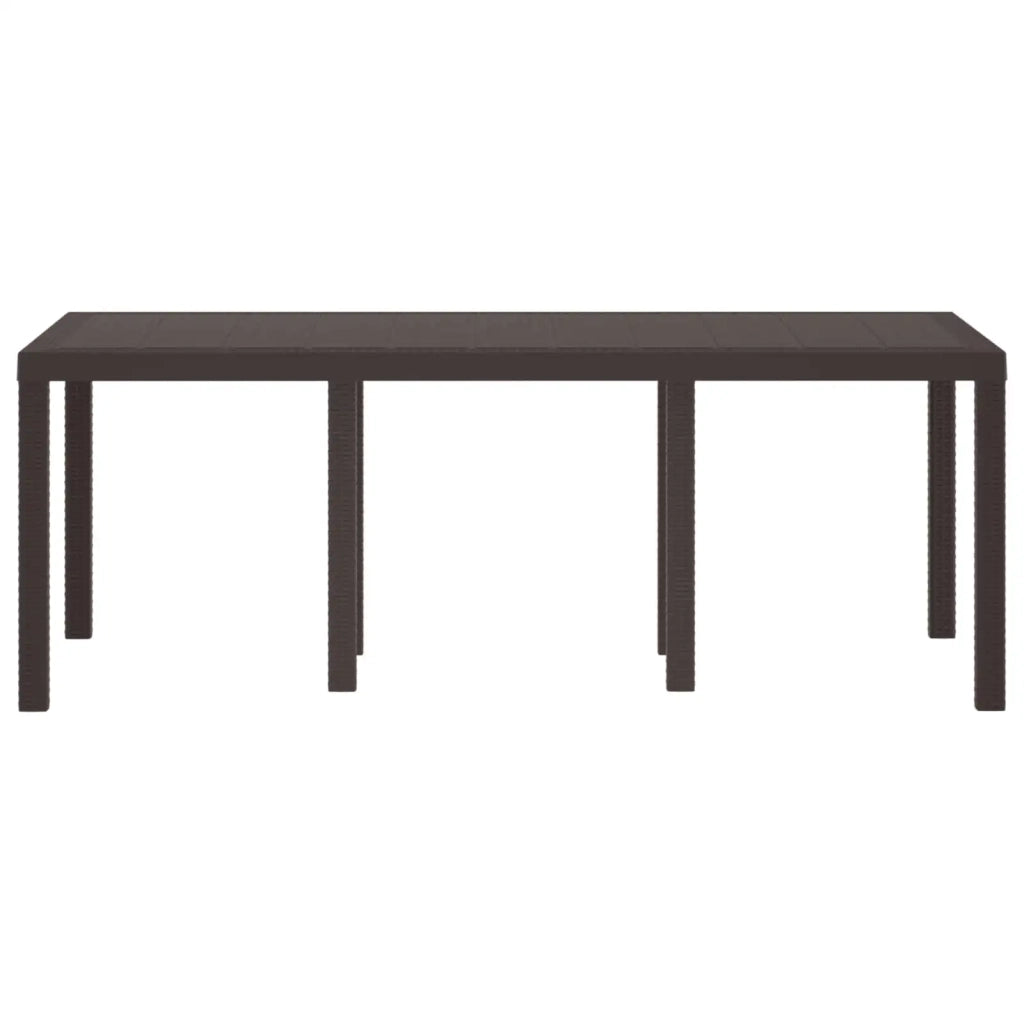 Tavolo da Giardino Marrone 200 x 100 x 73 cm polyrattan