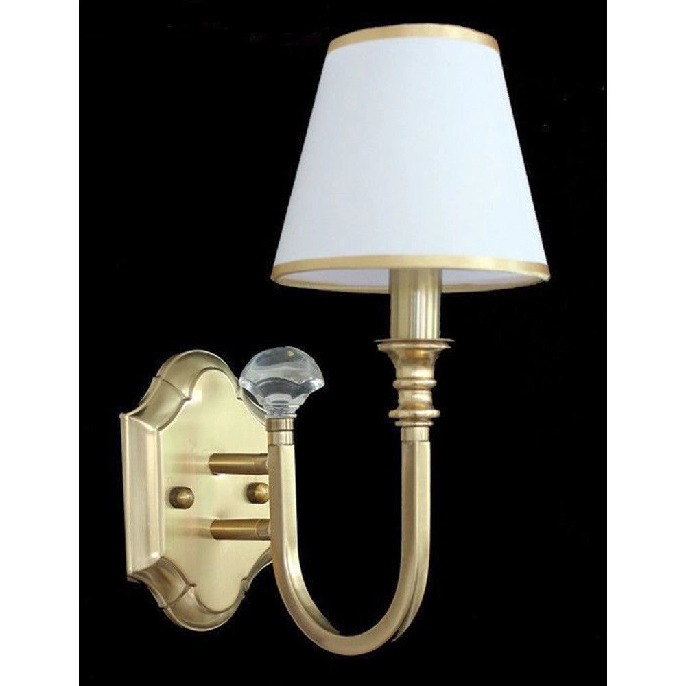 Trade Shop - Applique Da Parete Lampada Muro Con Paralume Attacco E14 Stile Classico Elegante E40 -