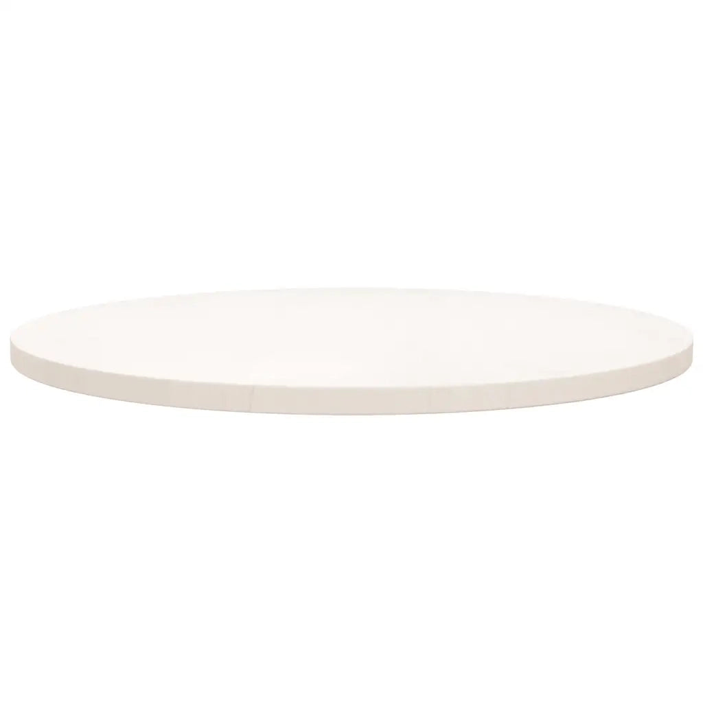 Piano Tavolo Rotondo Bianco Ã˜70x3 cm in Legno Massello di Pino