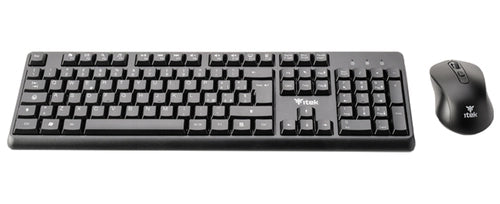 itek DEC W01 tastiera Mouse incluso Universale RF Wireless QWERTY Inglese, Italiano Nero