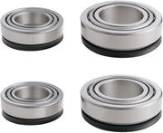 Set di Tappi a Rulli da 4 pezzi - Inclusi Gommini di Sfera - Acciaio di Cromo - Diametro Interno 31,75mm/26,987mm - Diametro Esterno 59,131mm/50,292mm - Carrello a Rulli