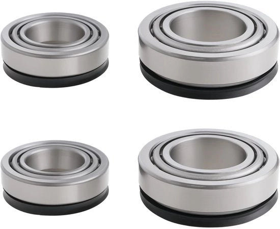 Set di Tappi a Rulli da 4 pezzi - Inclusi Gommini di Sfera - Acciaio di Cromo - Diametro Interno 31,75mm/26,987mm - Diametro Esterno 59,131mm/50,292mm - Carrello a Rulli