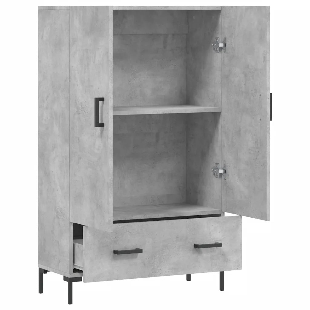 Credenza | Madia | Buffet da pranzo | Armadio da pranzo Grigio Cemento 69,5x31x115 cm in Legno Multistrato