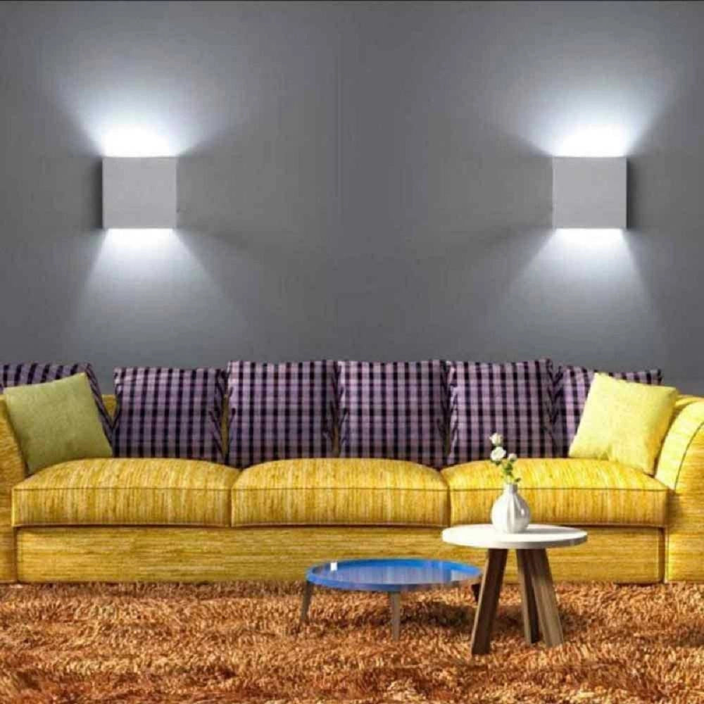 Trade Shop - Applique Da Parete In Gesso A Cubo Up E Down Verniciabile Lampada G9 Moderno Gs-e15 -