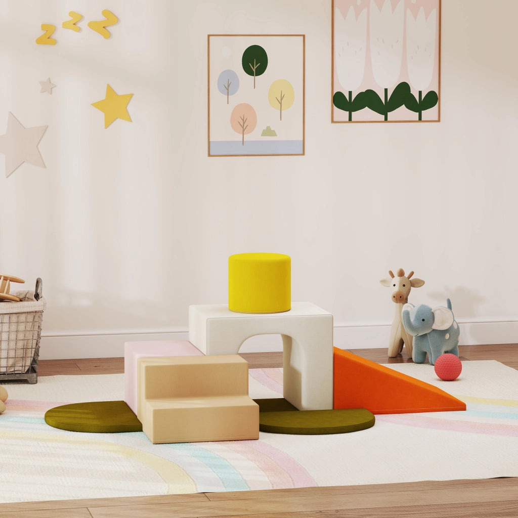 Costruzioni Morbide Bambini Interni ¨C zephmum ¨C Velluto Schiuma PU Arancione