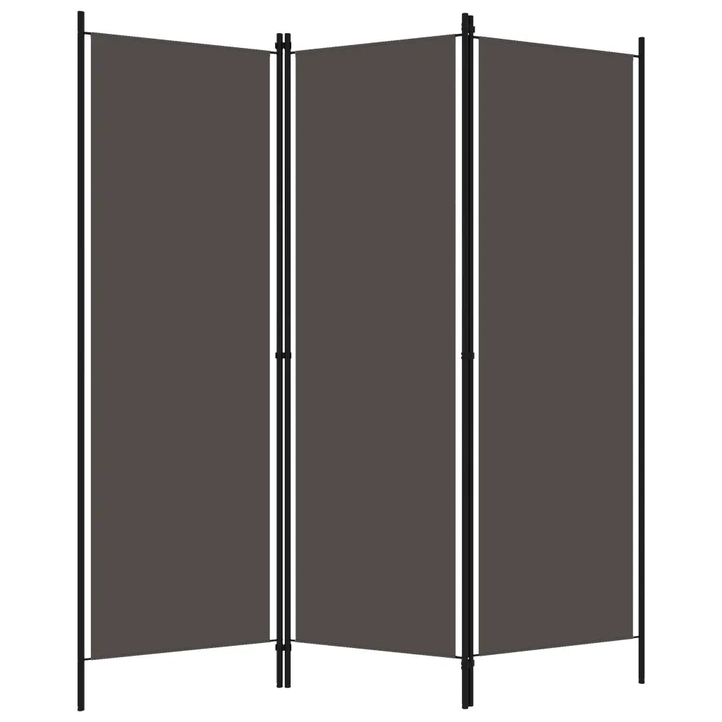 Paravento a 3 Pannelli-Divisorio Antracite 150x180 cm