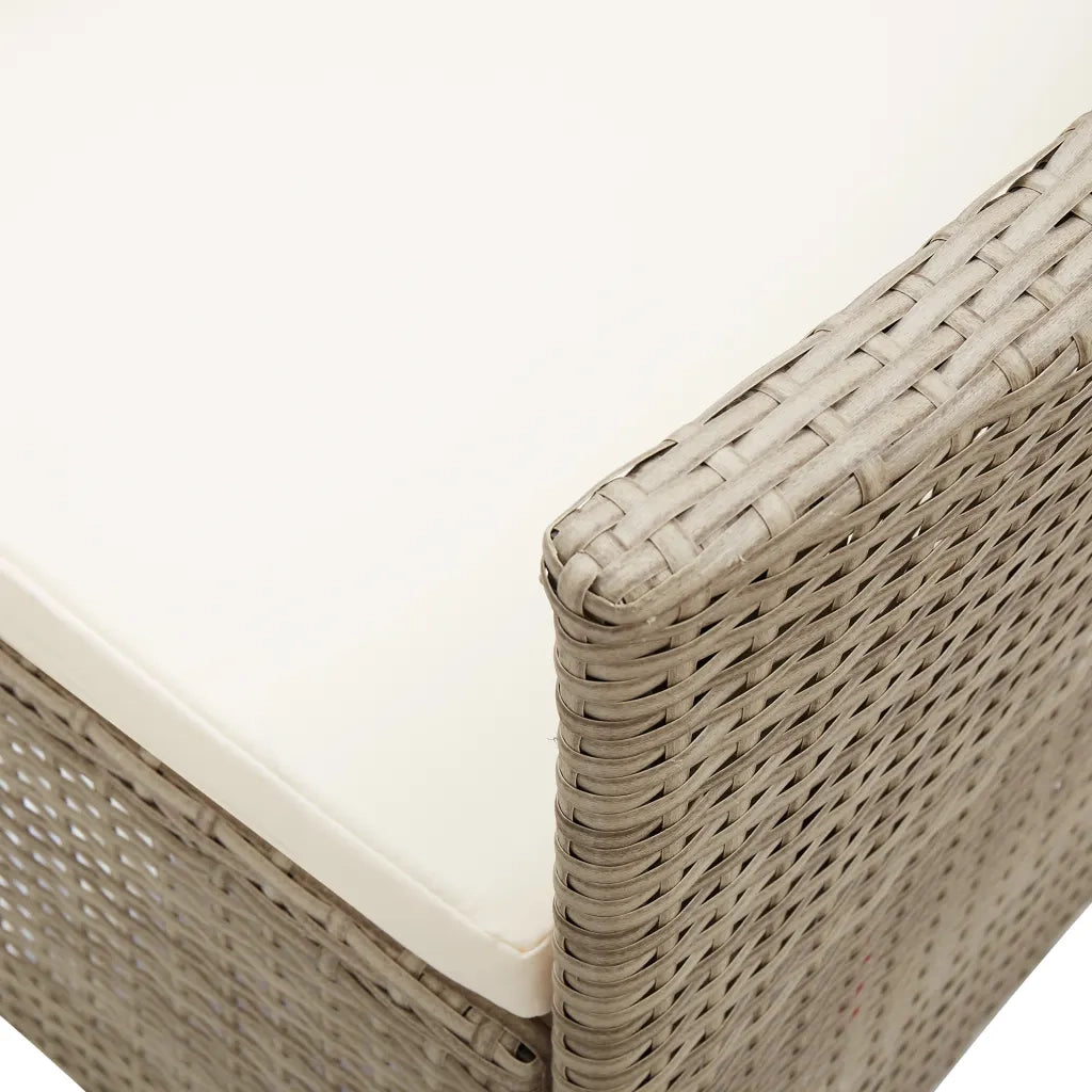 Sedie da Esterno 2 pz con Cuscini in Polyrattan Beige cod mxl 6256
