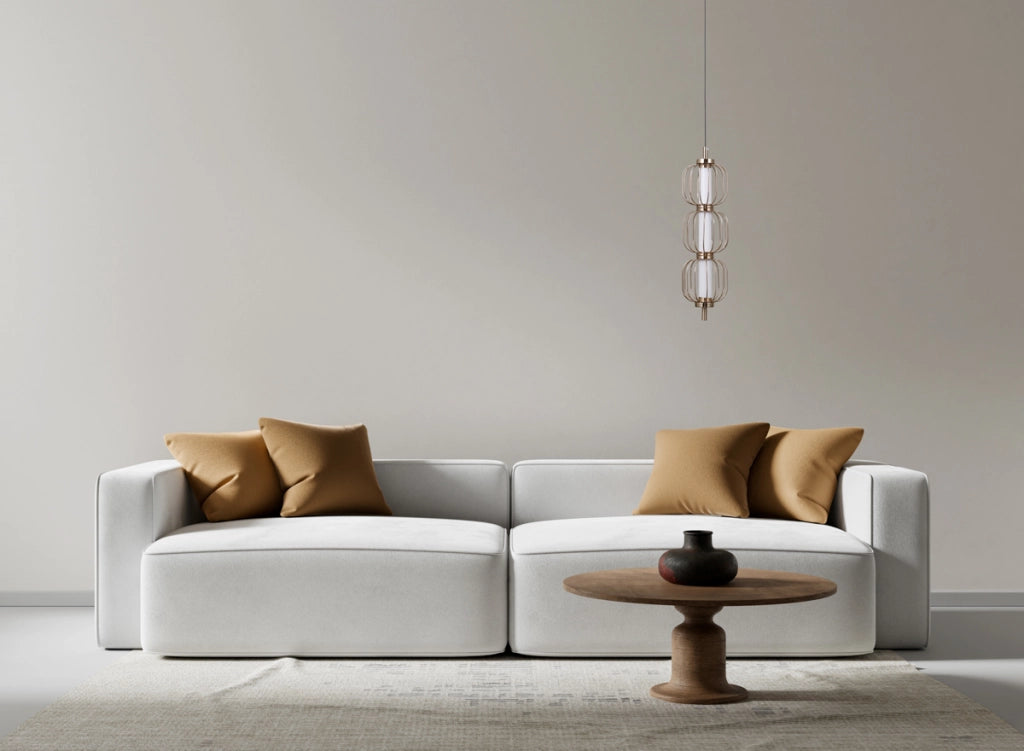 Sospensione LED 12W oro filo metallico Pedro Italux