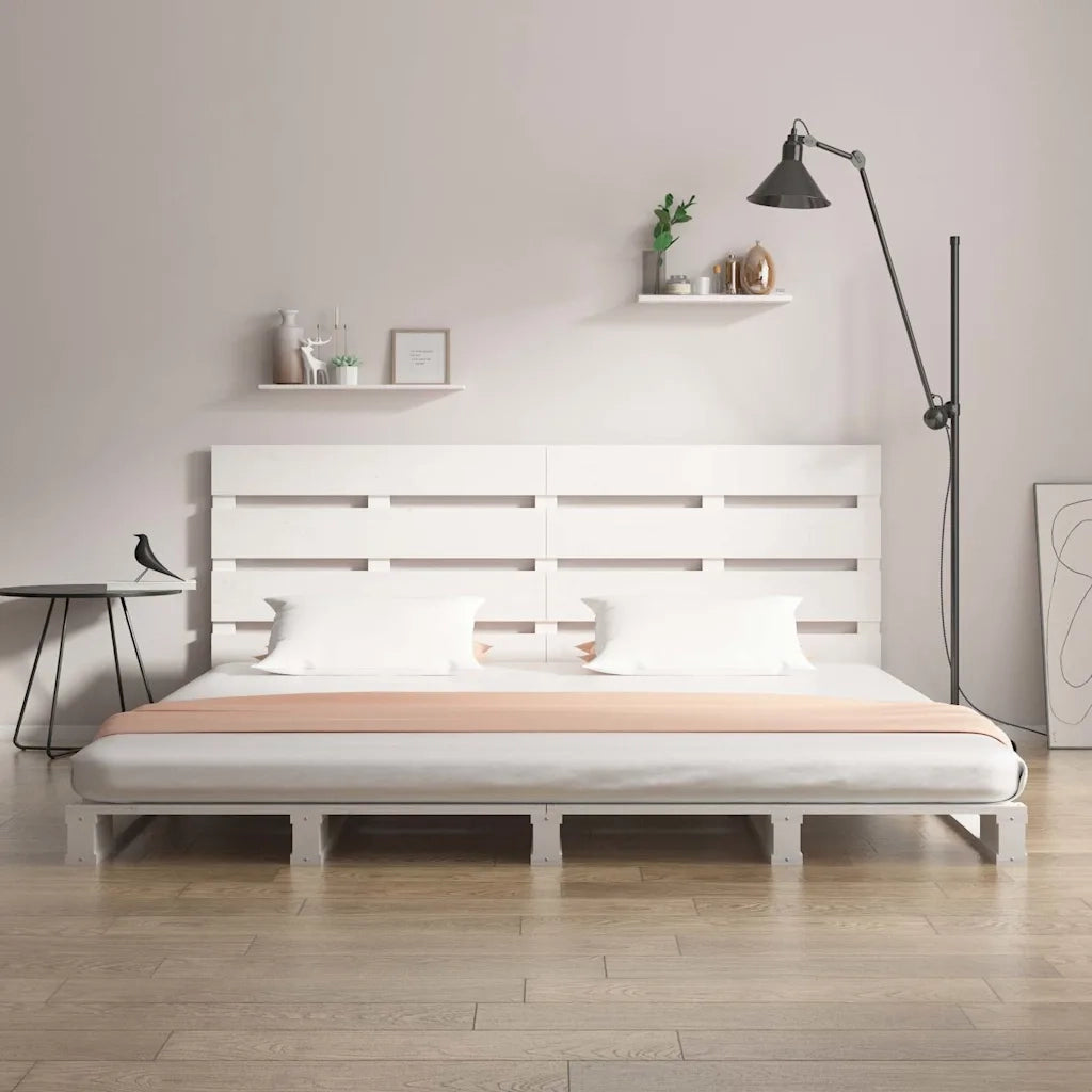 Letto senza Materasso Bianco 140x190 cm Legno Massello di Pino 3190506