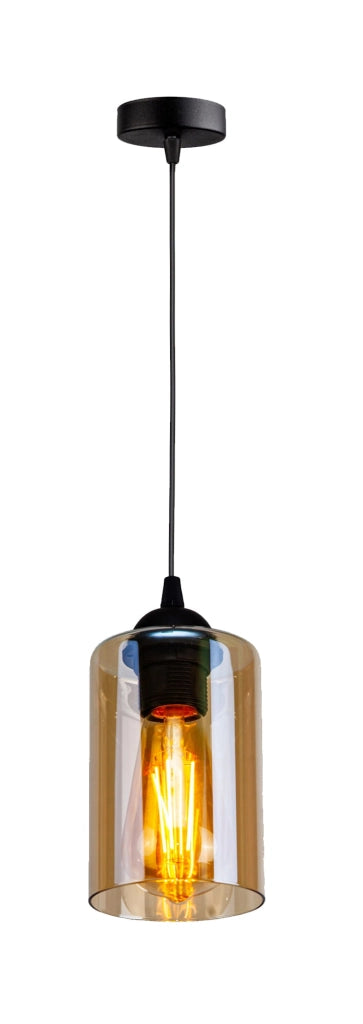 Lampada a sospensione Candellux Bistro vetro ambra E27