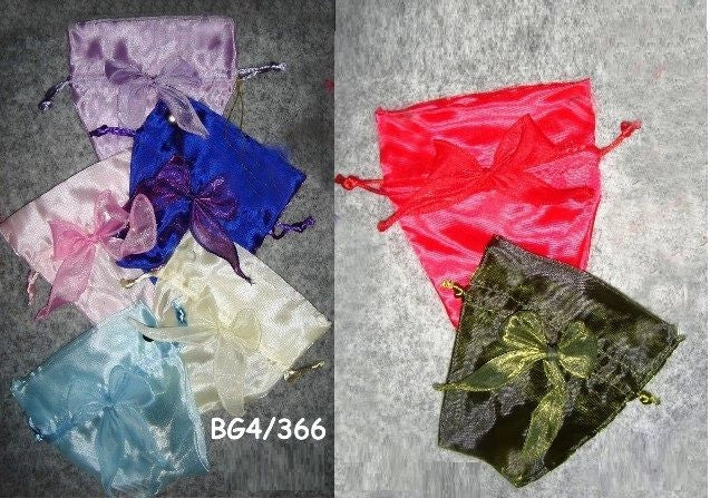 Bomboniera Matrimonio Comunione Sacchetto Confetti Organza con Fiocco 12 Pezzi