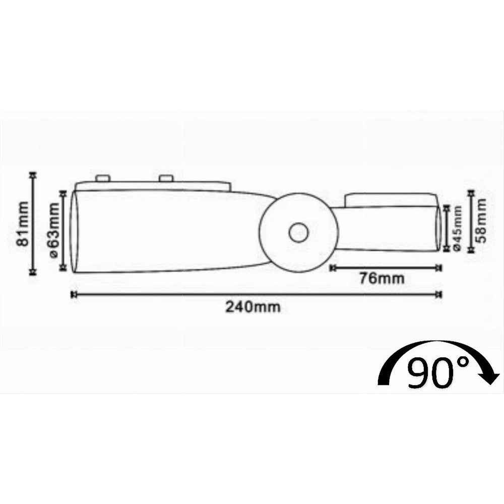Trade Shop - Braccio Adattatore Regolabile In Alluminio Per Lampioni Armature Stradali Bc-g -