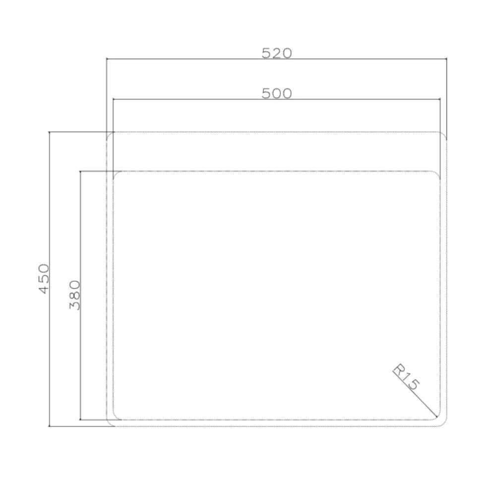 Lavello incasso SA3070 una vasca 55x48 cm. inox