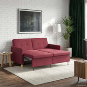 Divano Letto Estraibile Rosso Vino Tessuto 42033341