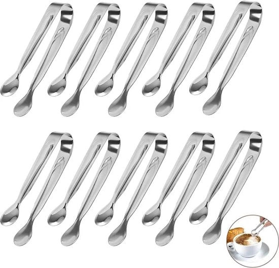 Set di forchette da dessert in acciaio inossidabile, forchette da dessert, forchette da dessert mini, set da 10 pezzi, ideale per matrimoni e feste.