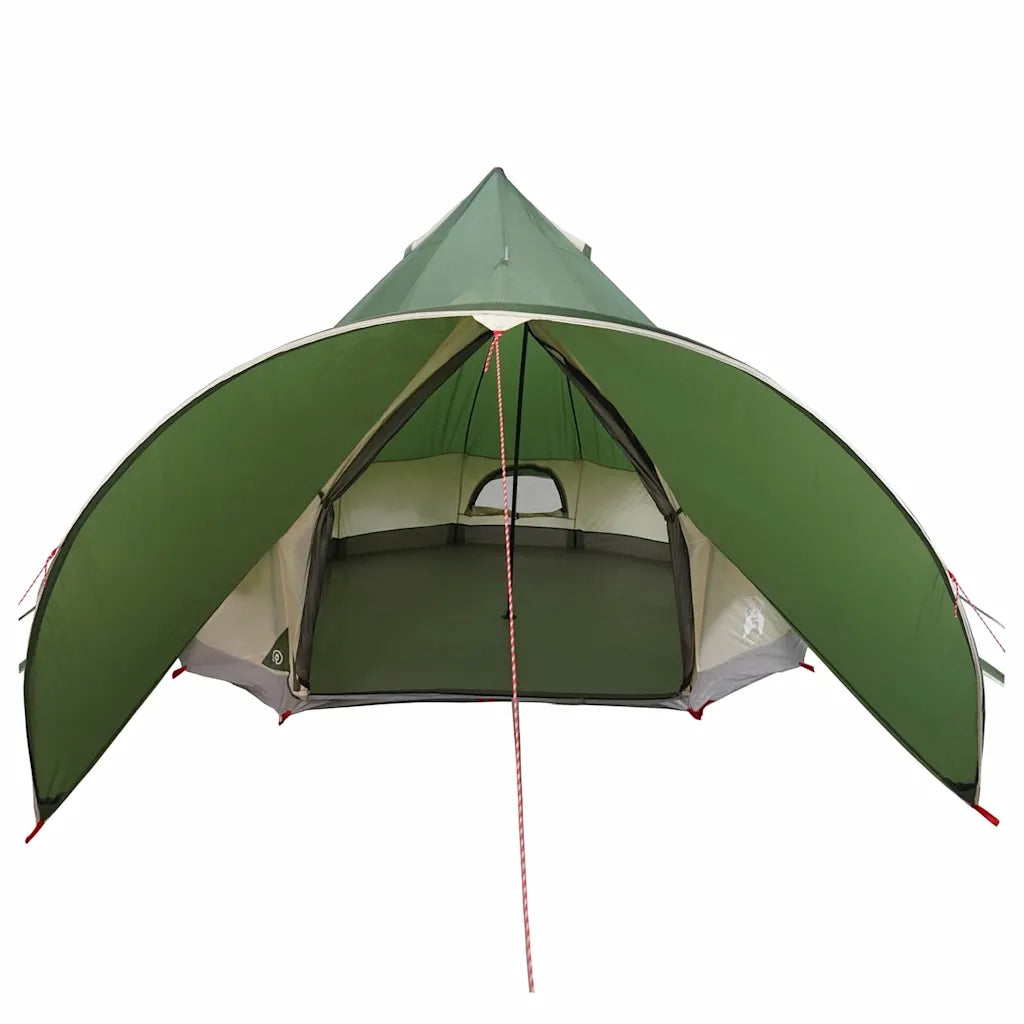 Tenda Teepee per 5 Persone Verde e Grigio 415 x 415 x 247 cm