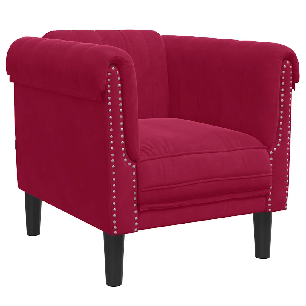 Poltrona Rosso Vino in Vellutocod mxl 115423