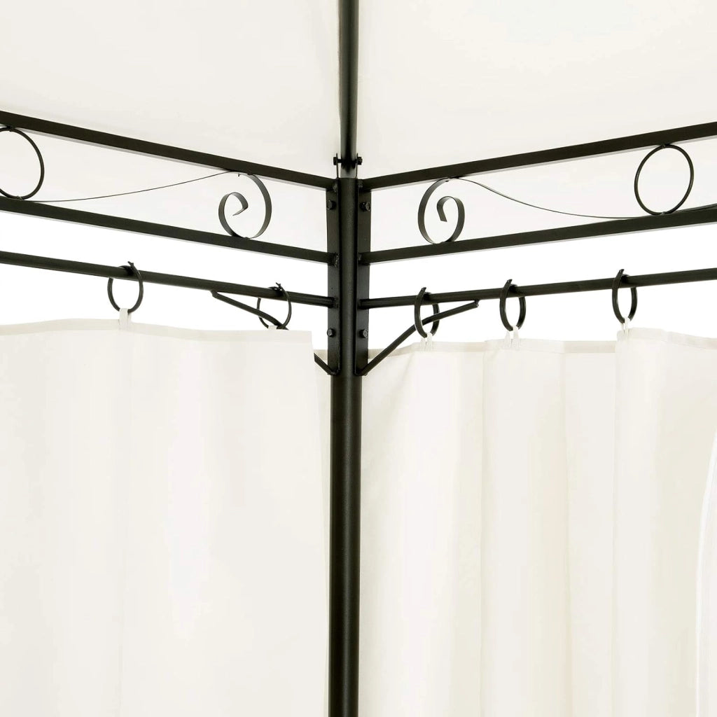 Gazebo Topas Padiglione 3x4m in Metallo Resistente Idrorepellente con Pannelli Laterali Tendone da Giardino Feste