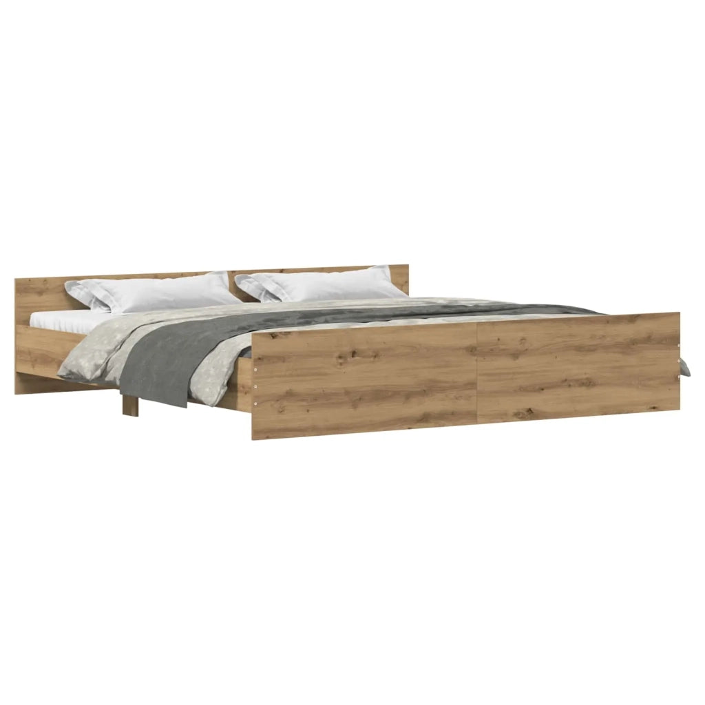 Struttura del letto Rovere artigianale 203 x 203 x 50 cm 3329304