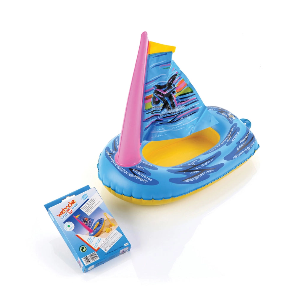 Canotto Gonfiabile per Bambini Billy La Balena con Vela 40x20x36 cm Multicolore