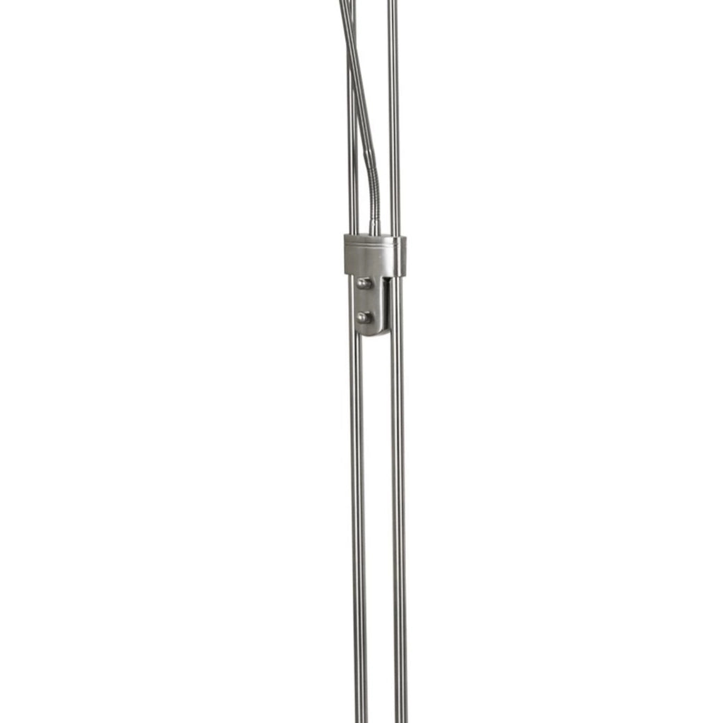 Piantana Contemporaneo Mother Child Acciaio Argento Vetro Led 15,41W 3000K