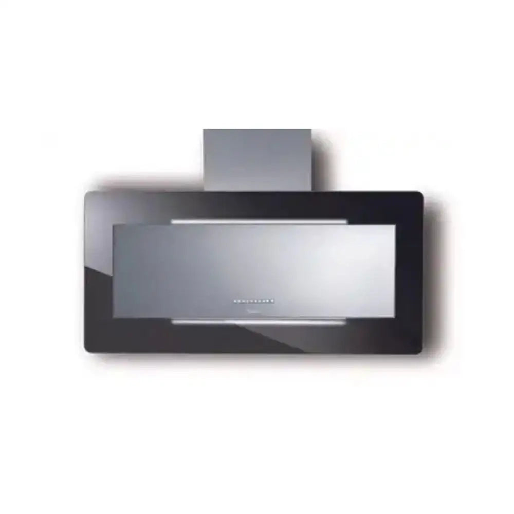 Cappa a parete TRISIA cm 90 - Inox, vetro Nero - 800 m3/h