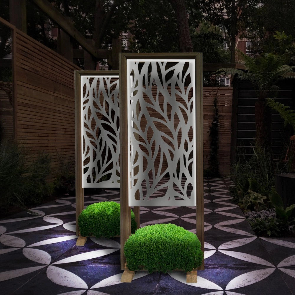ALGA - Separè - Paravento modulabile - 70x190cm - in Legno e PVC Colore: bianco