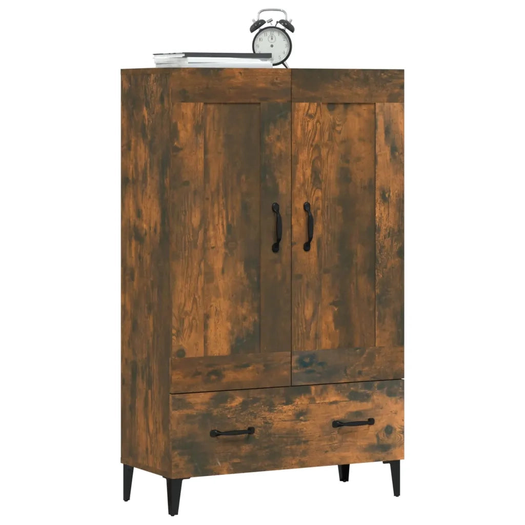 Credenza Rovere Fumo 70x31x115 cm in Legno Multistrato 817486